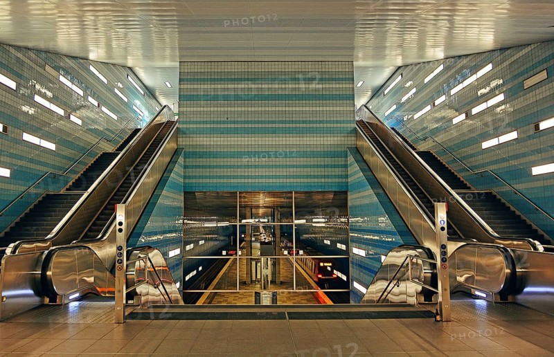 Two escalators