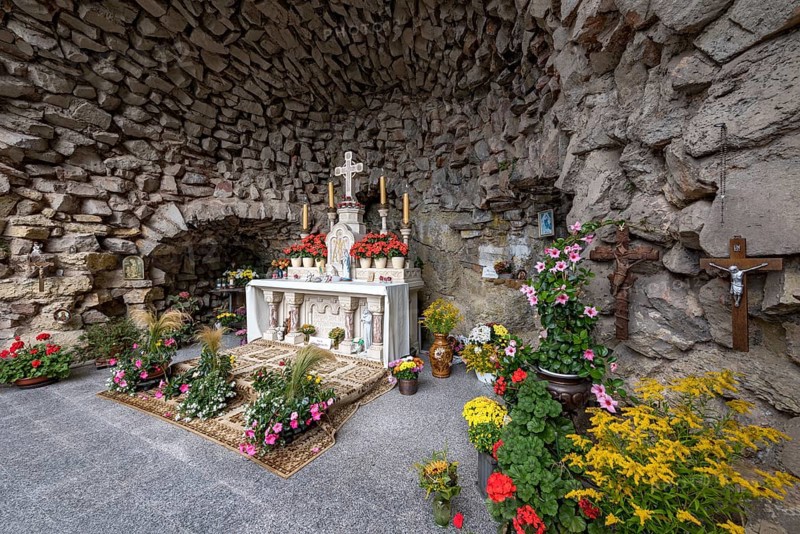 Altar with Christ Cross in Mary's Grotto