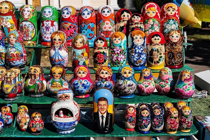 Traditional Russian wooden dolls