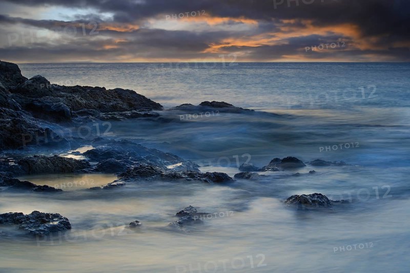 Last light at sunset at Playa de la Cera