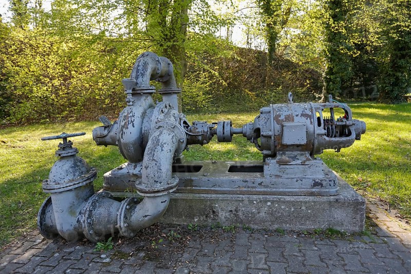 Old water pump at the water tower in Kollmanspark