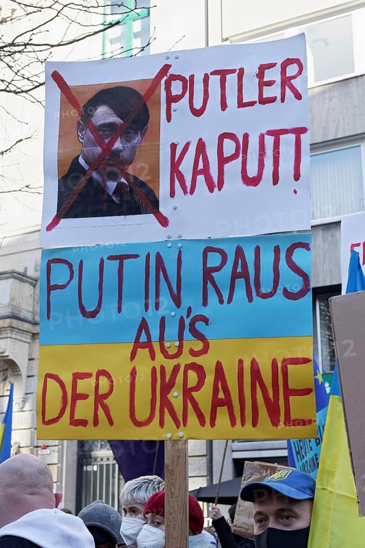 Protest poster against the Russian invasion of Ukraine