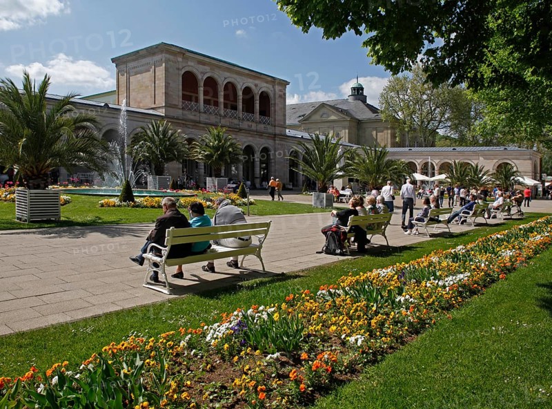 Arcade construction fountain spa garden Bad Kissingen