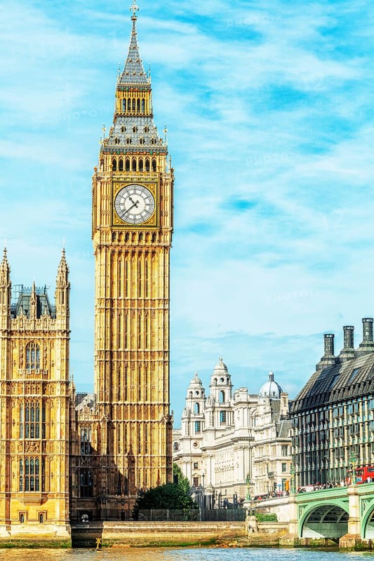 View of Big Ben and Westminster Bridge