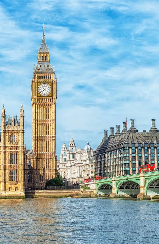 View of Big Ben and Westminster Bridge
