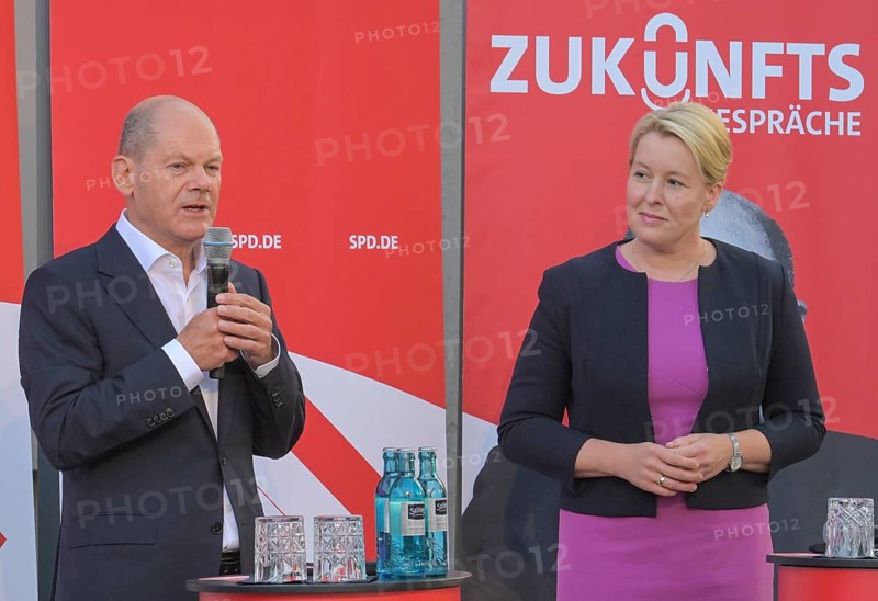 03. 09. 2021. Olaf Scholz and Franziska Giffey. SPD election campaign event. Wirtshaus Zenner