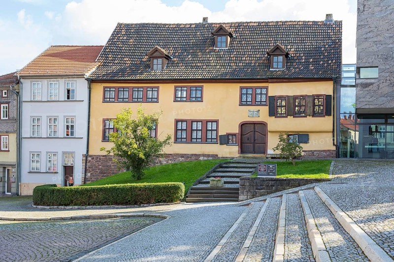 Historic Bach House and new building at Frauenplan