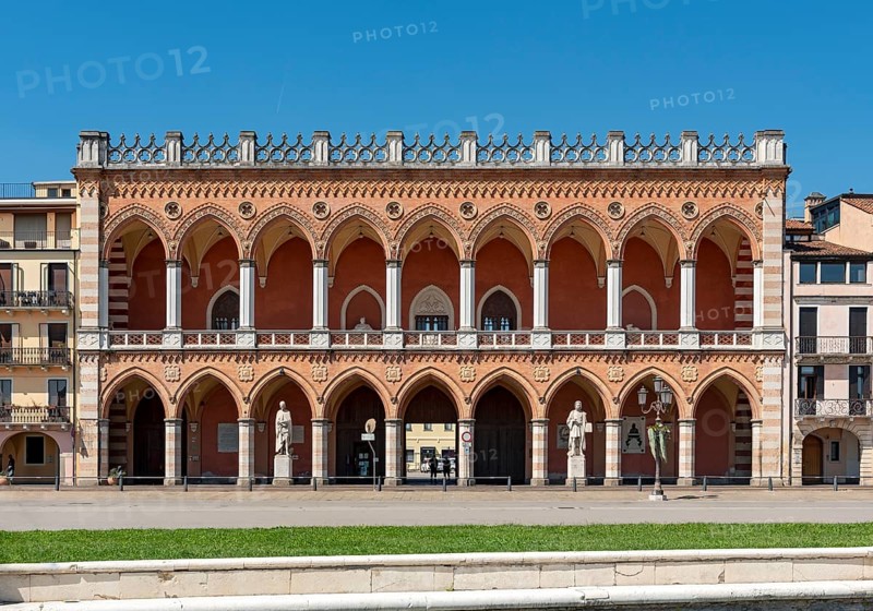 Loggia Amulea palace seen from Prato della Valle