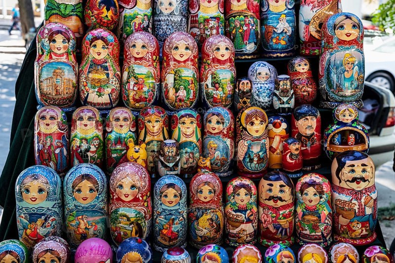 Traditional Russian wooden dolls