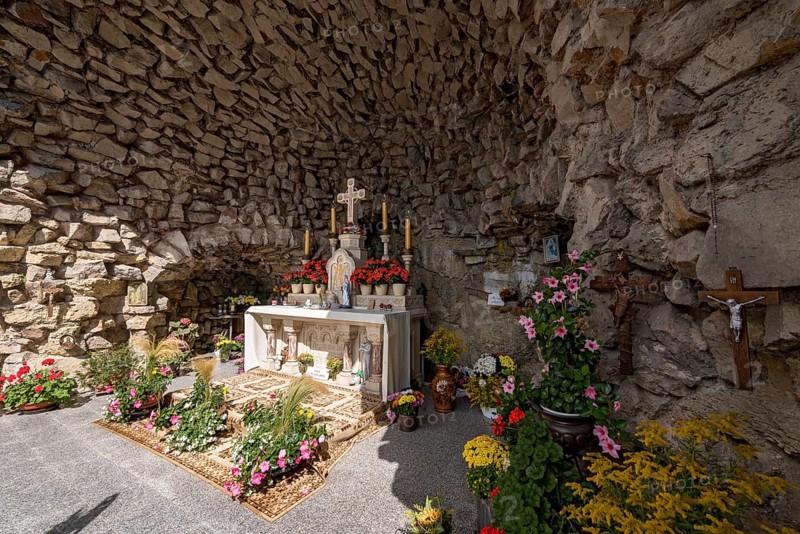 Altar with Christ Cross in Mary's Grotto