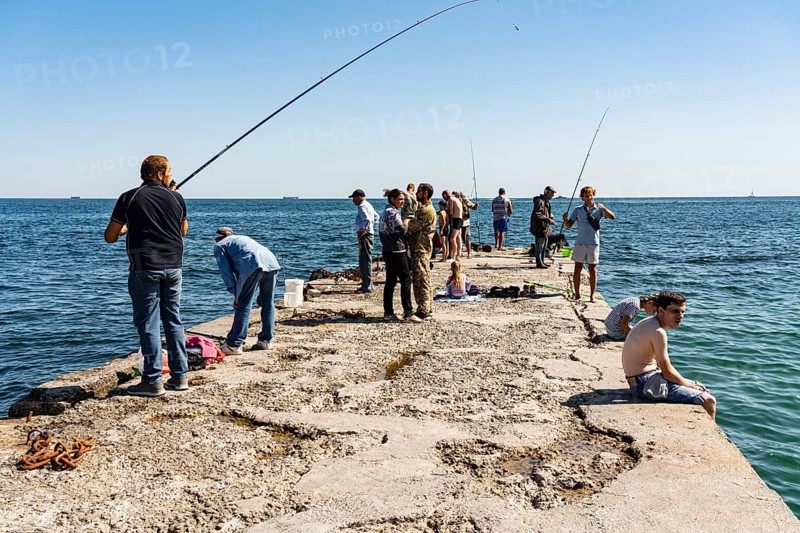 Anglers at Lanzheron beach