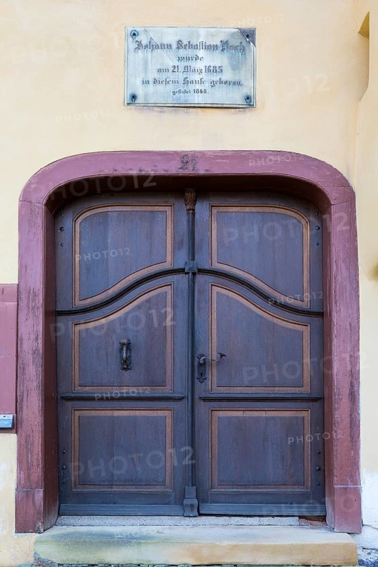Entrance door to the historic Bach House
