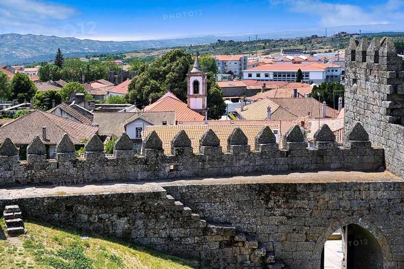 Trancoso old town viewed from the castle ramparts