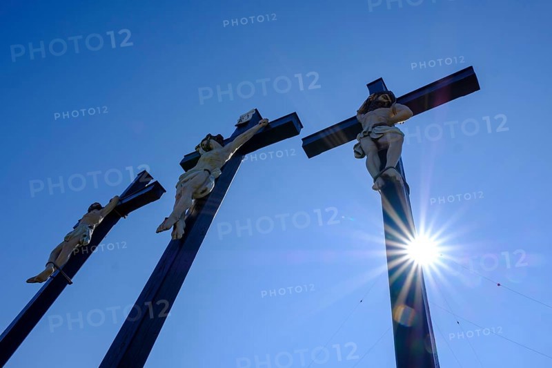 Three crosses at Kreuzberg near Bischofsheim