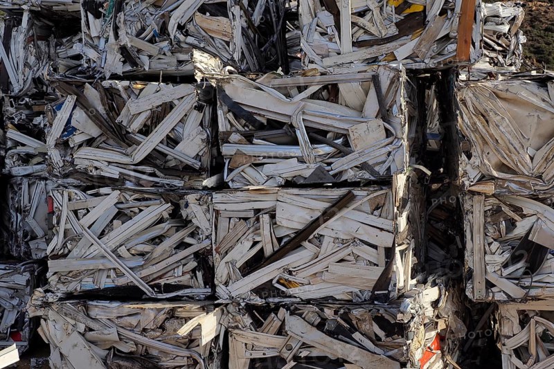 Aluminium scrap in the cube