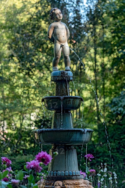 Fountain with fountain figure