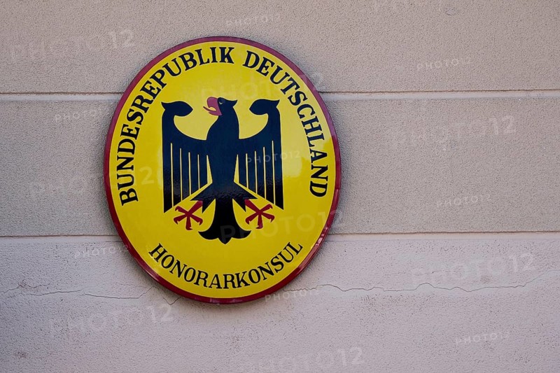 Enamel sign of Honorary Consulate