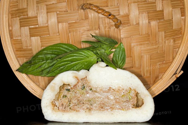A halved bhan bao