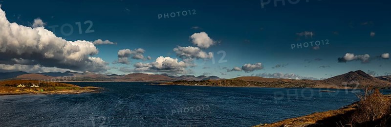 Kenmare Bay with autumn landscape