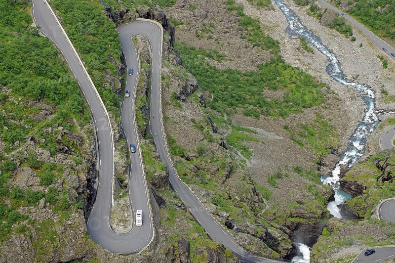 Mountain pass in Zig-Zag serpentines