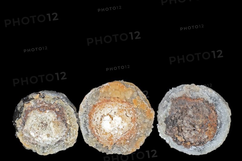 Crystalline residue from leaking batteries