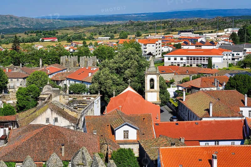 Trancoso old town viewed from the castle ramparts