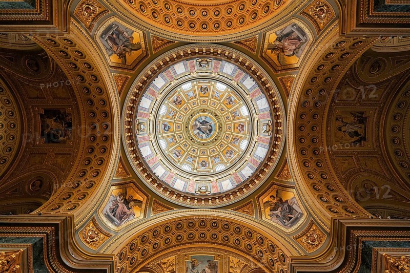 Artfully decorated vault