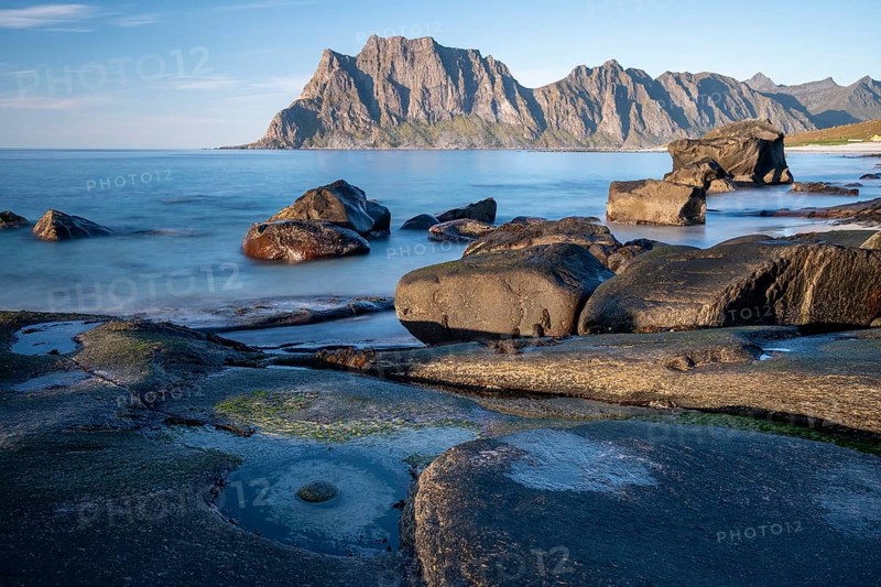 Beach with large stones