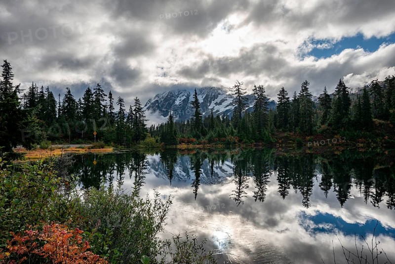 Mt. Shuksan in clouds