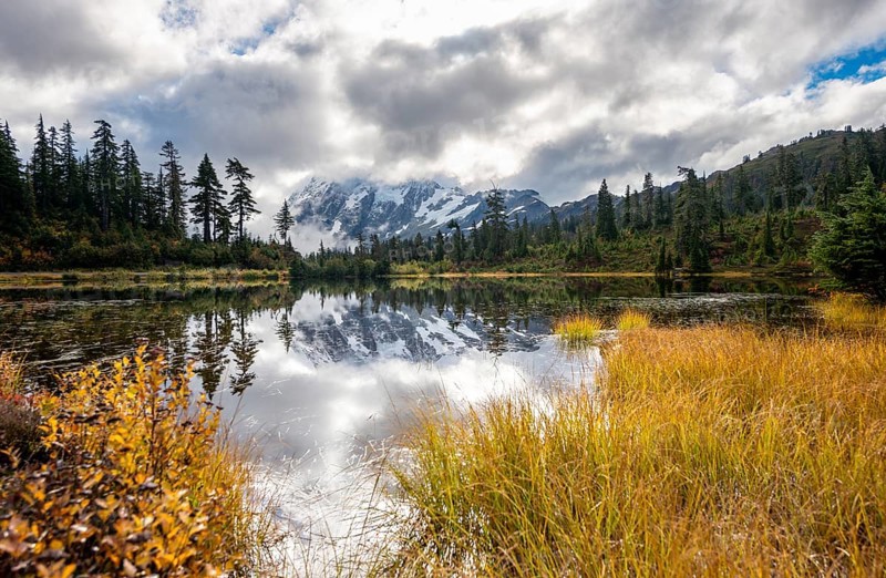 Mt. Shuksan in clouds