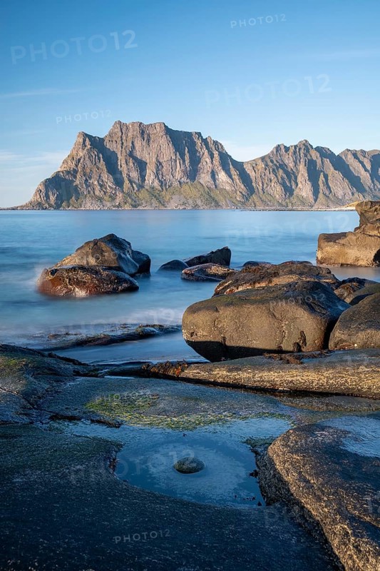 Beach with large stones