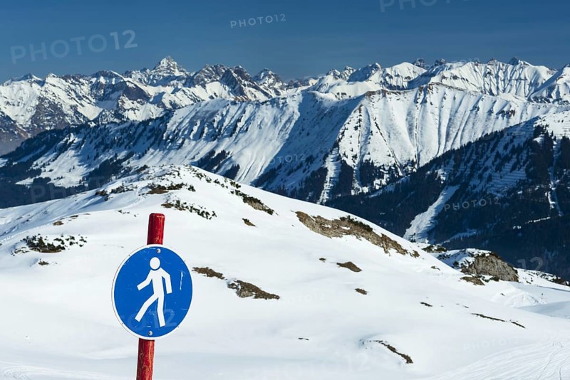 Winter hiking trail