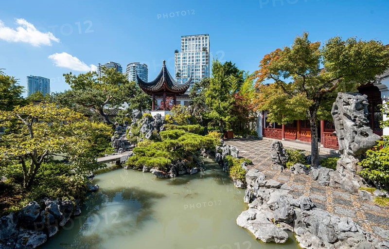 Traditional Chinese Pagoda in Dr. Sun Yat-Sen Classical Chinese Garden