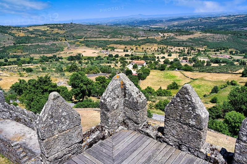 Trancoso old town viewed from the castle ramparts