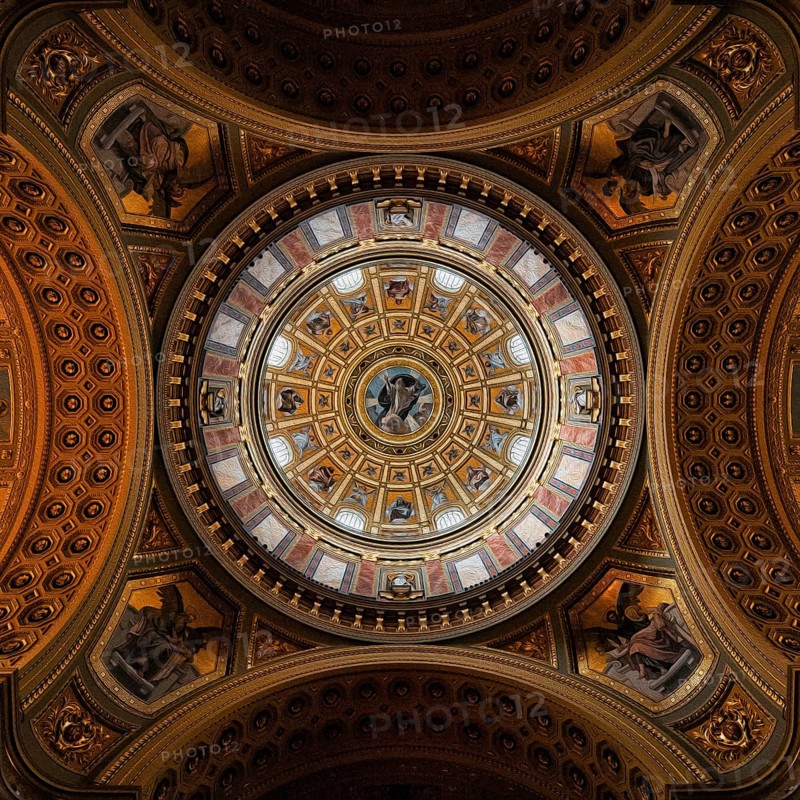 Artfully decorated vault