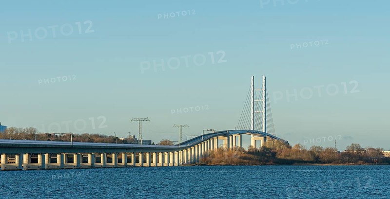 The Ruegen Bridge on the Ruegen Dam between the island and Stralsund