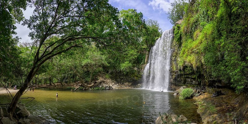 A beautiful bathing spot below the waterfall