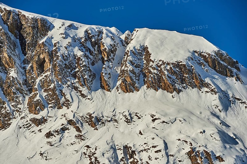 View from Mount Kitzsteinhorn on snow covered mountains