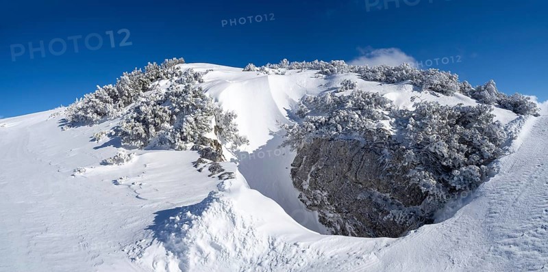 Blue sky over winter landscape
