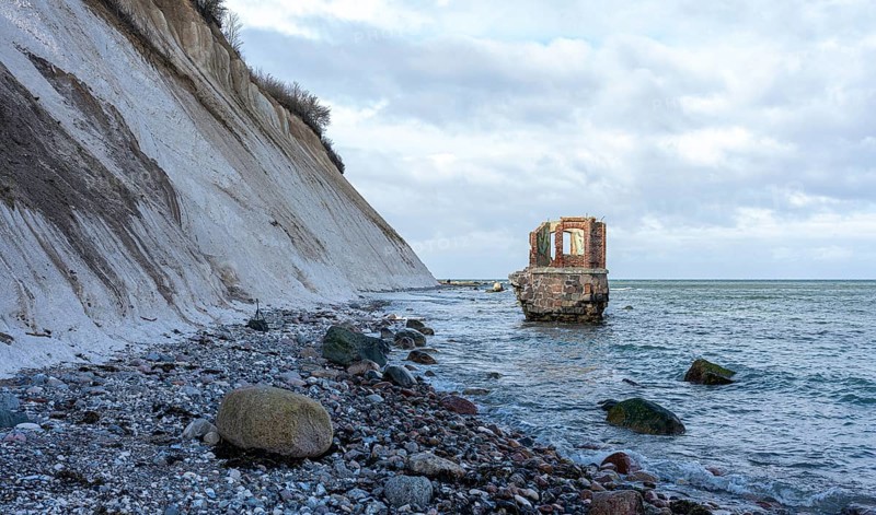 The former tide gauge house at Cape Arkona on the island of Ruegen