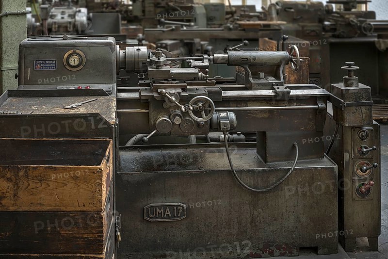 Lathe in a historic valve factory