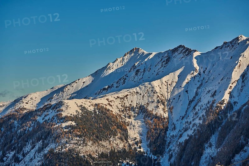 View from Mount Kitzsteinhorn on snow covered mountains