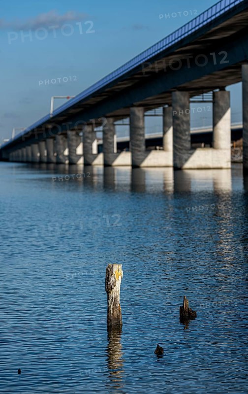 The Ruegen Bridge on the Ruegen Dam between the island and Stralsund