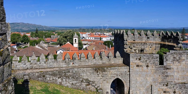 Trancoso old town viewed from the castle ramparts