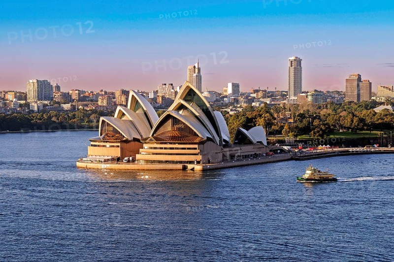 Sydney Opera House seen from the Harbour Bridge