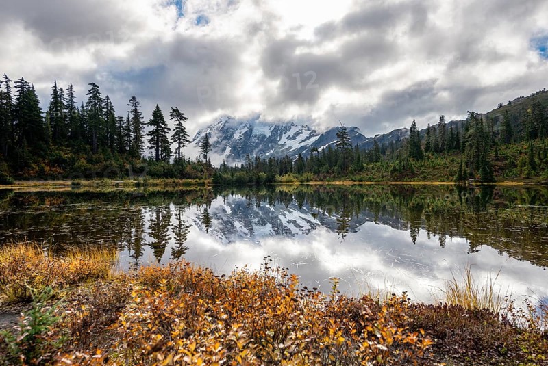 Mt. Shuksan in clouds