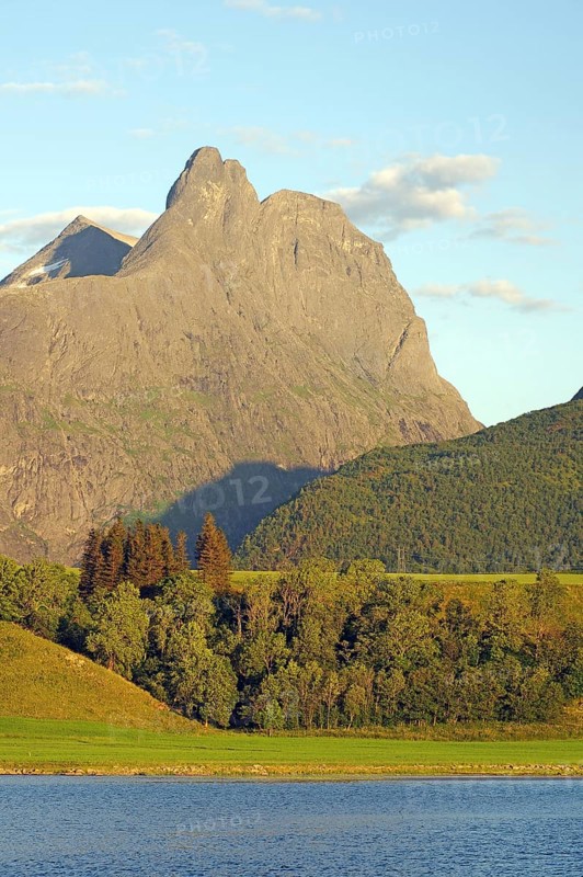 Striking mountain in the evening light