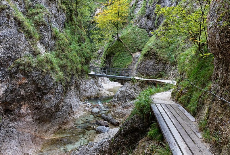 The Almbachklamm in the Berchtesgadener Land