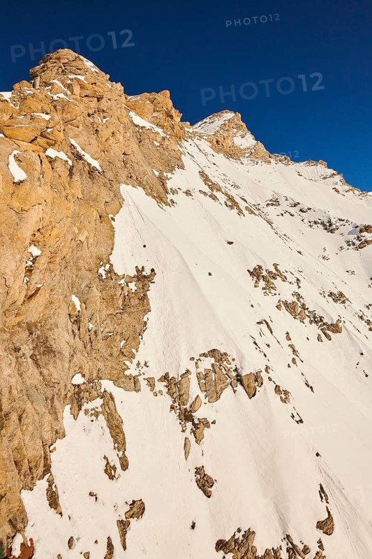 View from Mount Kitzsteinhorn on snow covered mountains