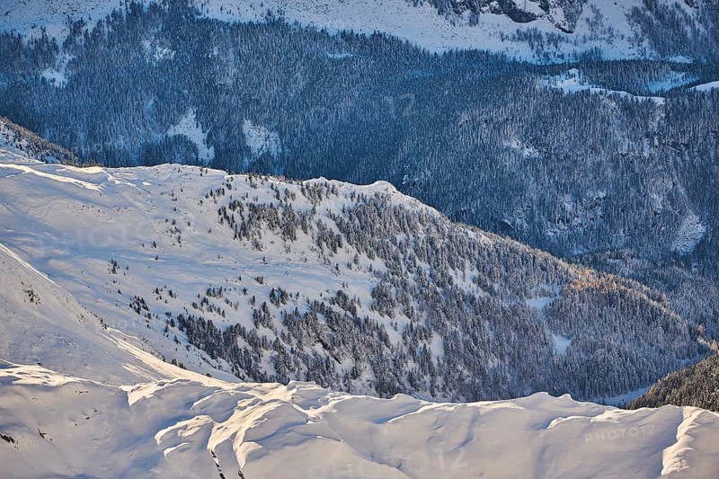 View from Mount Kitzsteinhorn on snow covered mountains